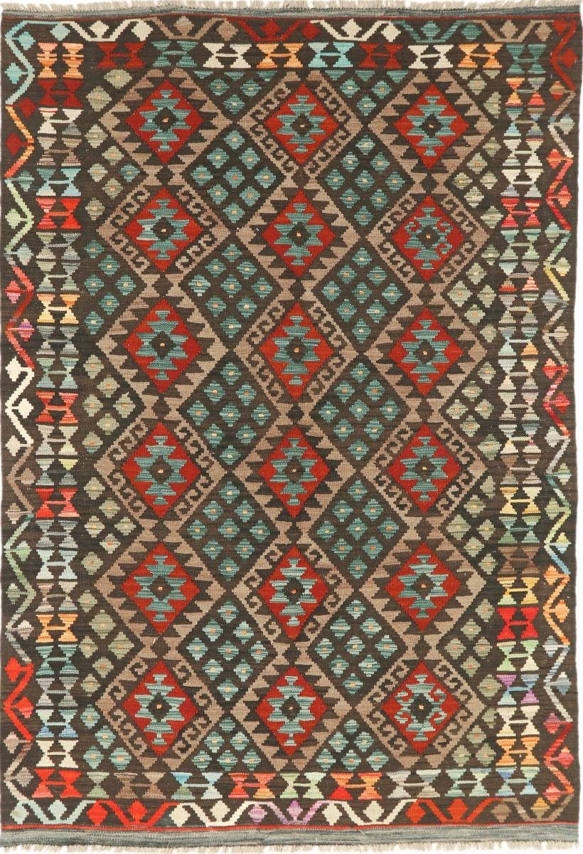 Orientteppich Kelim Afghan mm 3 rechteckig, Höhe: Orientteppich, Trading, Heritage Handgewebter Moderner Nain 175x255