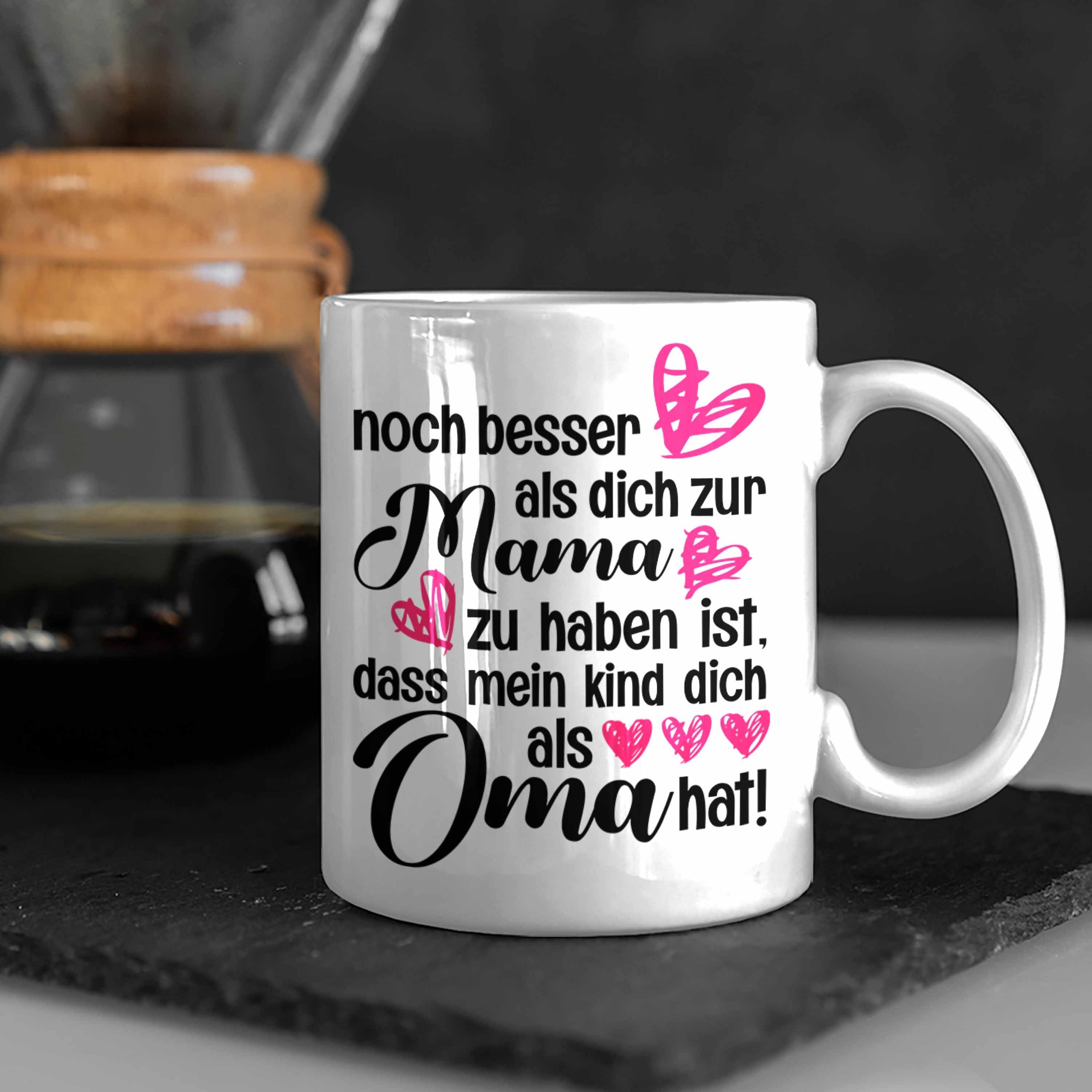 Trendation Kaffeetasse Muttertag Weiss Geschenk Mutter Süßer Spruch Tasse Oma Mama - Geschenkidee Tasse Trendation