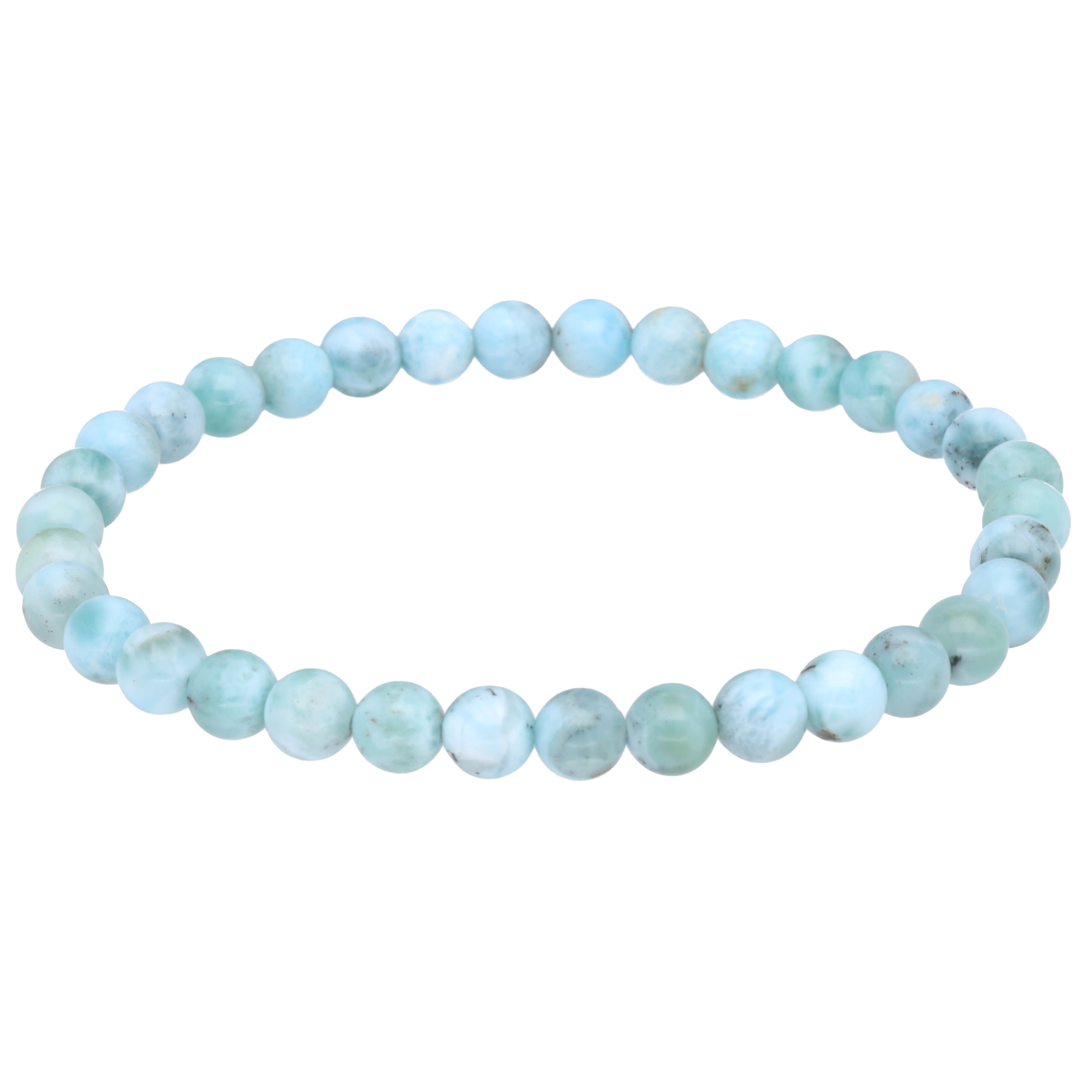 Lebensquelle Plus Armband Larimar Kugelarmband, 6mm