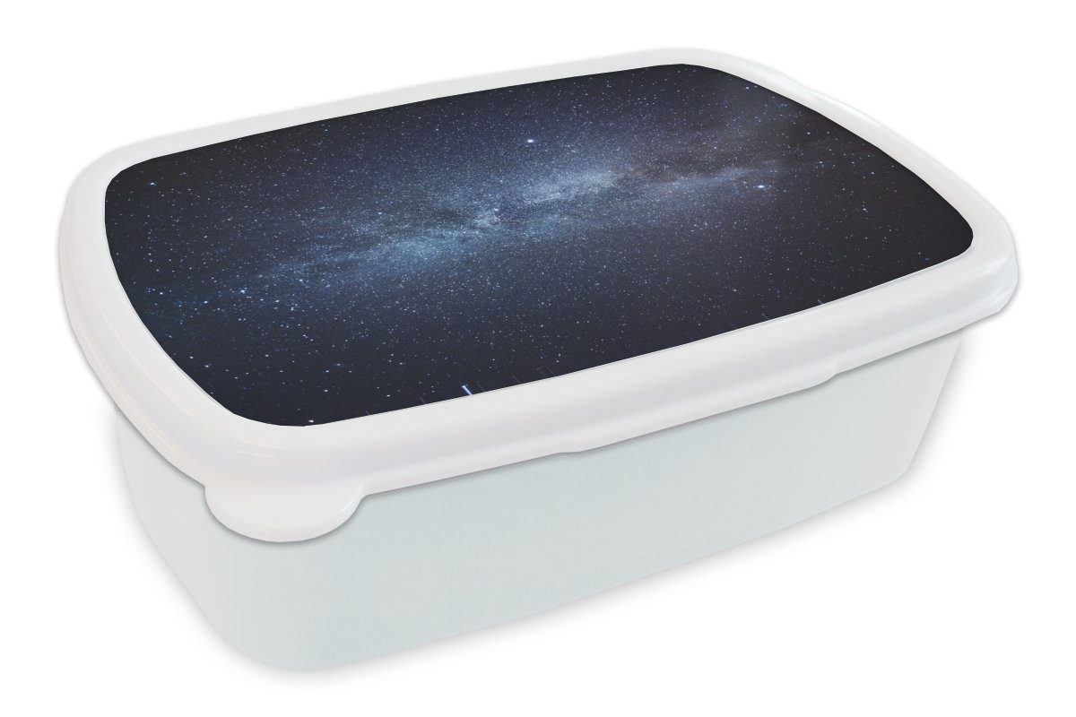 Kinder Brotbox Sonnensystem, für Brotdose, Jungs Die Milchstraße und für weiß im Erwachsene, Lunchbox MuchoWow Kunststoff, Mädchen (2-tlg), und