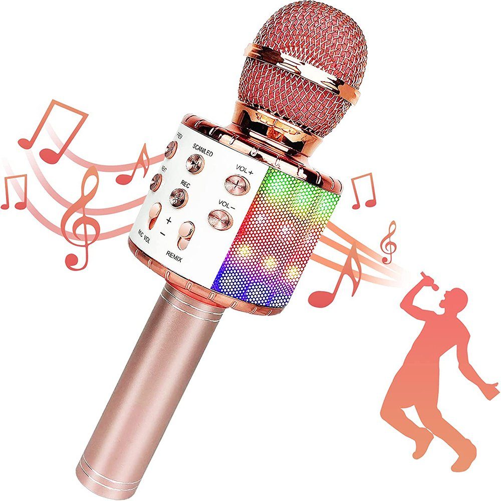 BONAOK Karaoke Mikrofon Kinder, Sing Mikrofon Für Kinder,Heim KTV Bluetooth  Karaoke Maschine,Tragbarer Kinder Karaoke Mikrofon Maschinen,Party  Lautsprecher für Smartphone PC: : Spielzeug