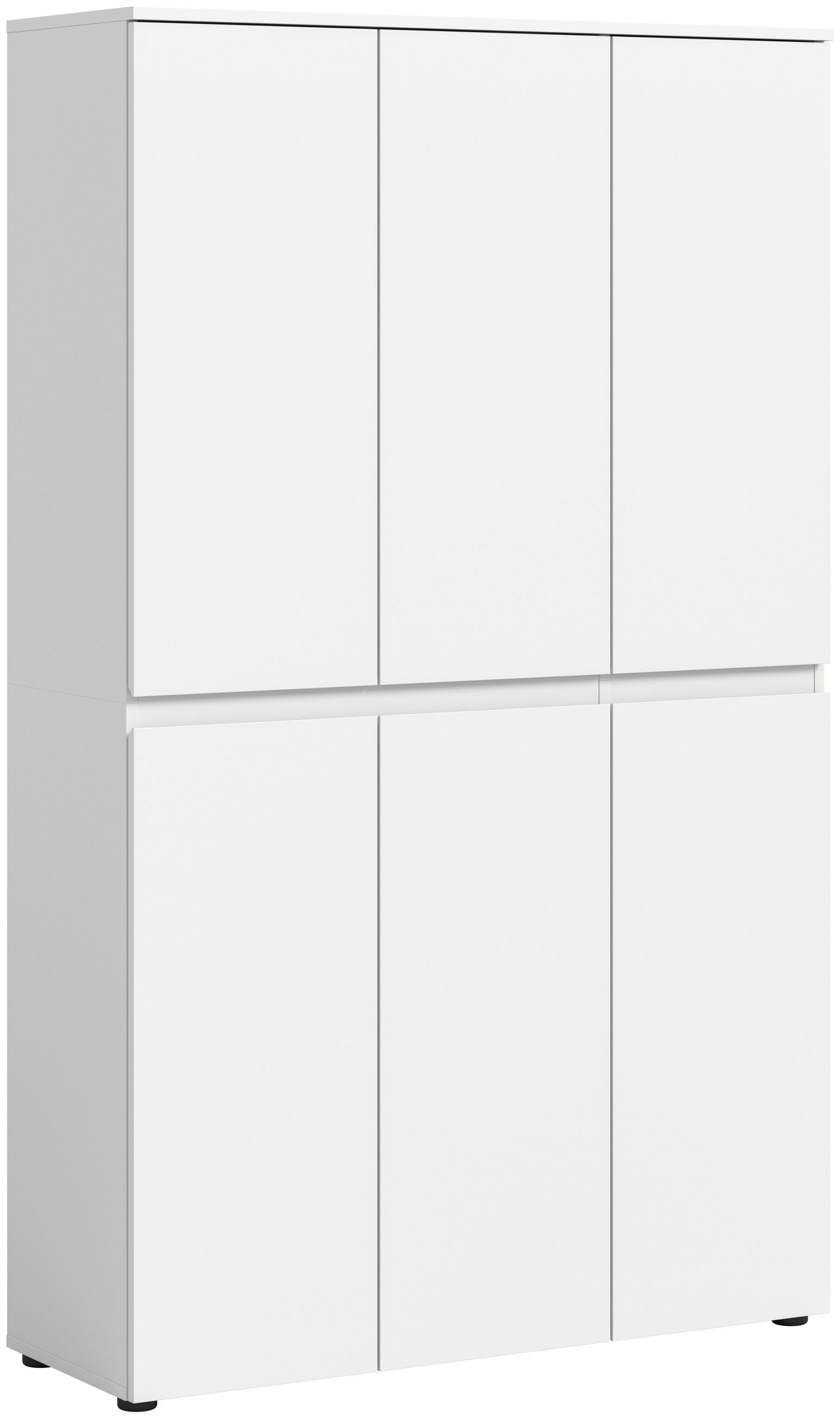 xonox.home Mehrzweckschrank in weiß inkl. Kleiderstange und Einlegeböden B/H/T: 105 x 175 x 37 cm
