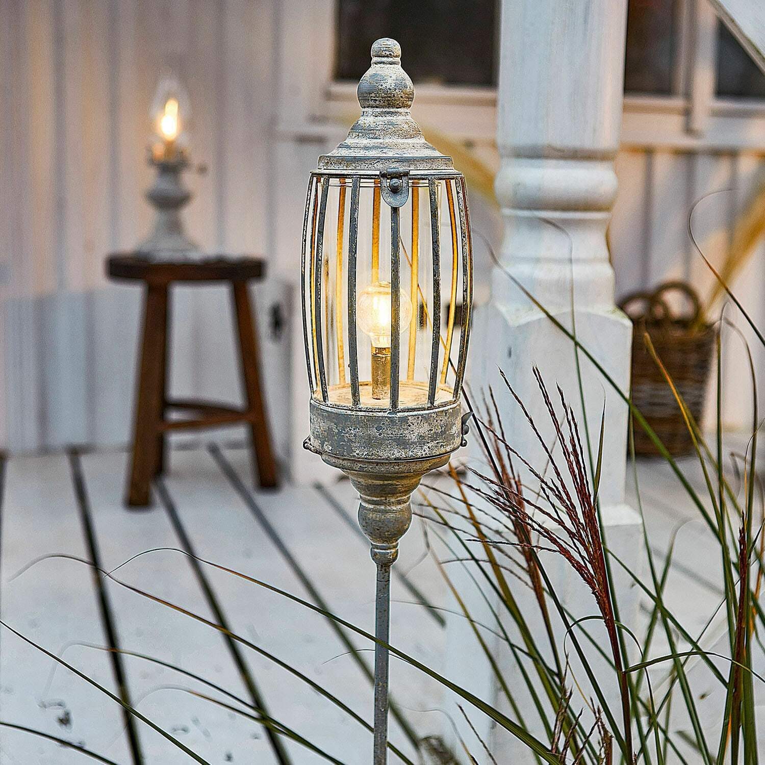 Mirabeau LED Laterne Wiederaufladbare LED-Laterne Lagia antikgrau