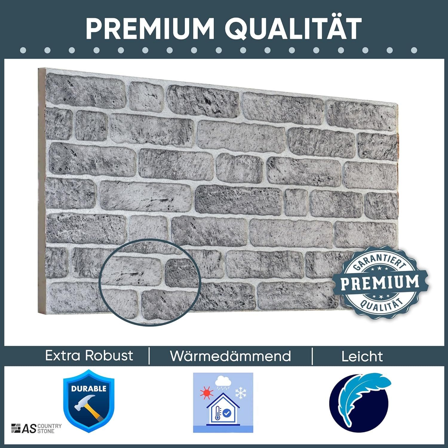 ASCountrystone Wandpaneel Backsteinoptik, BxL: 50,00x100,00 cm, günstig online kaufen