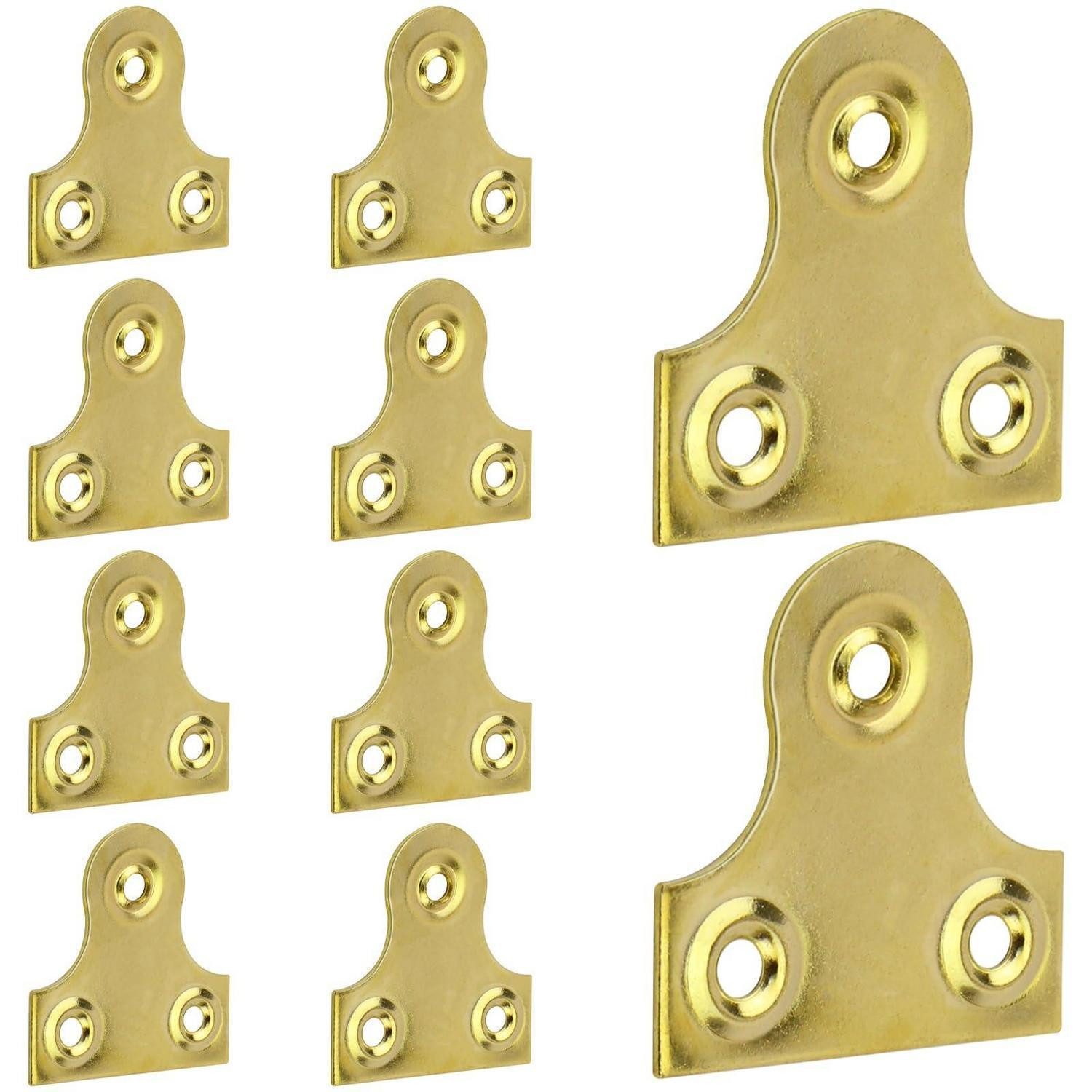 LuxusKollektion Wandhaken Bildaufhänger Messing 38mm 10 Stück, (10-St)