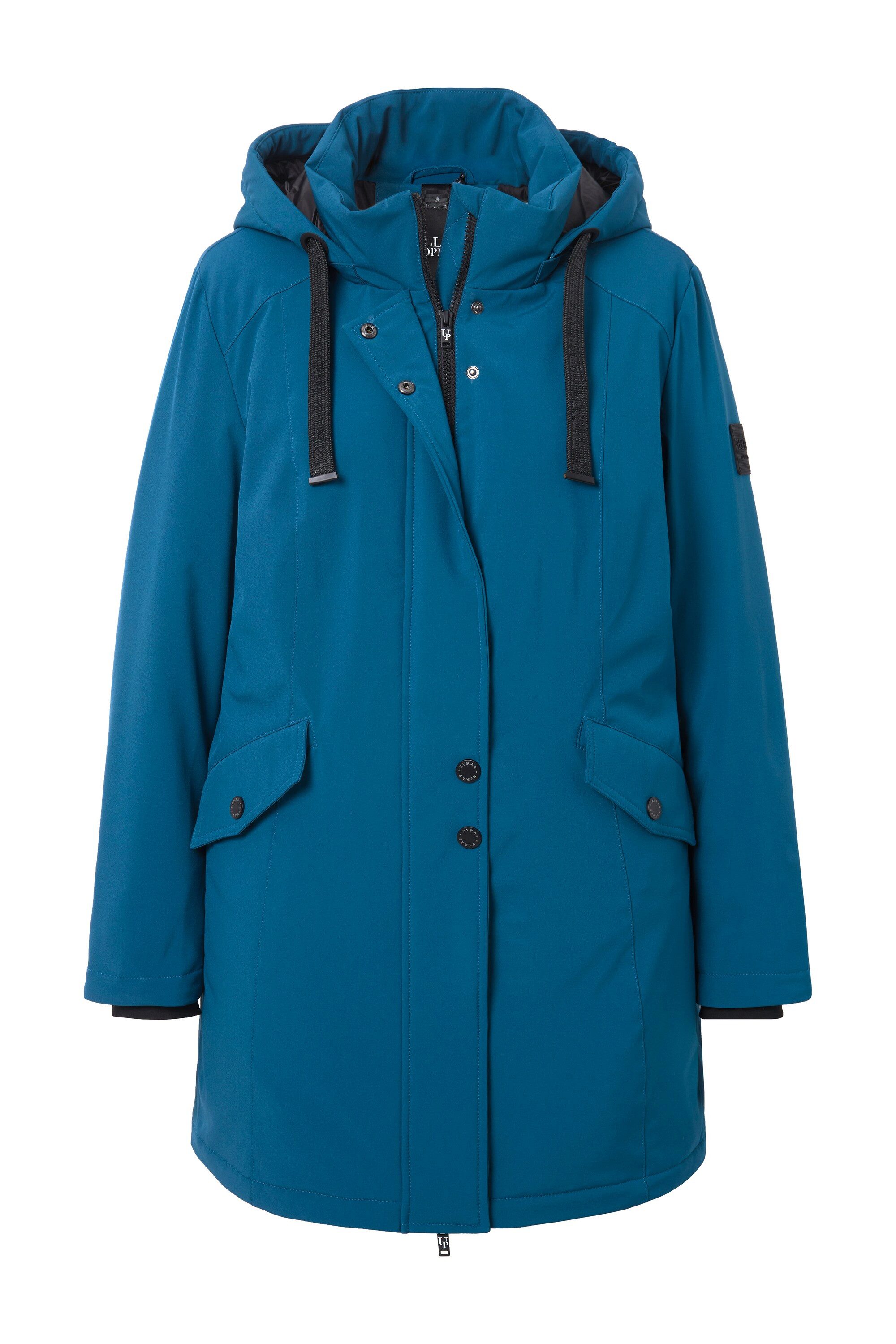 Ulla Popken Softshelljacke HYPRAR Long-Softshelljacke Kapuze günstig online kaufen