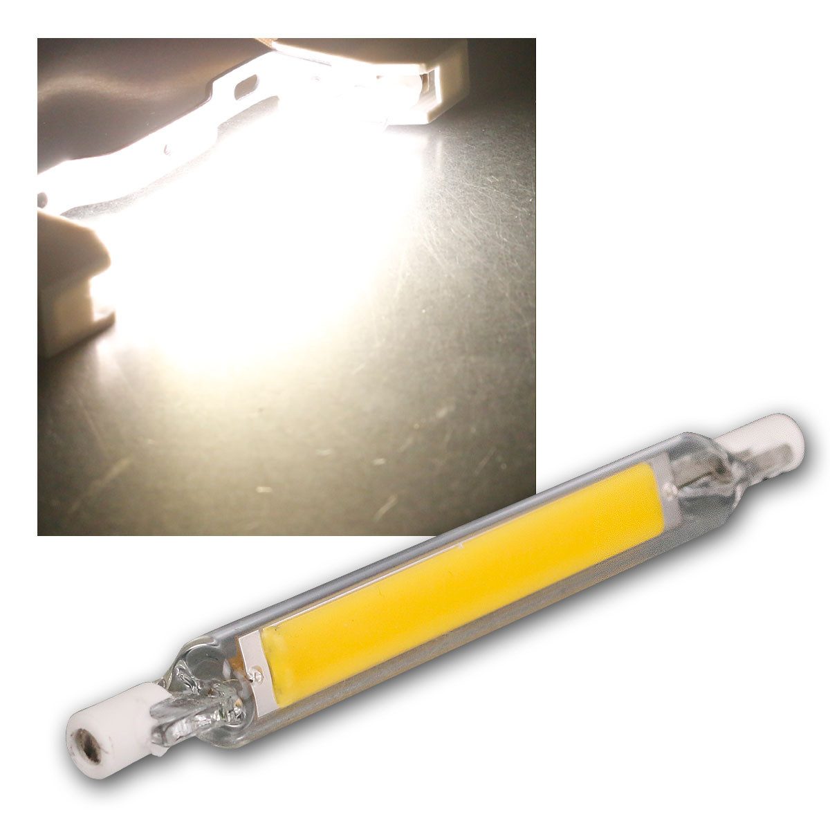McShine LED-Leuchtmittel R7s LED-Leuchtmittel 118mm neutralw 700lm 7W/230V, daylight/tageslichtweiß