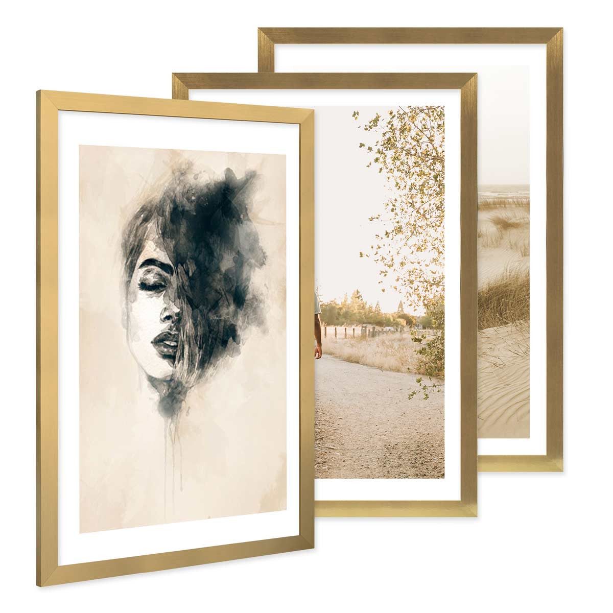 PHOTOLINI Bilderrahmen 3er Set breite Rahmen, günstig online kaufen