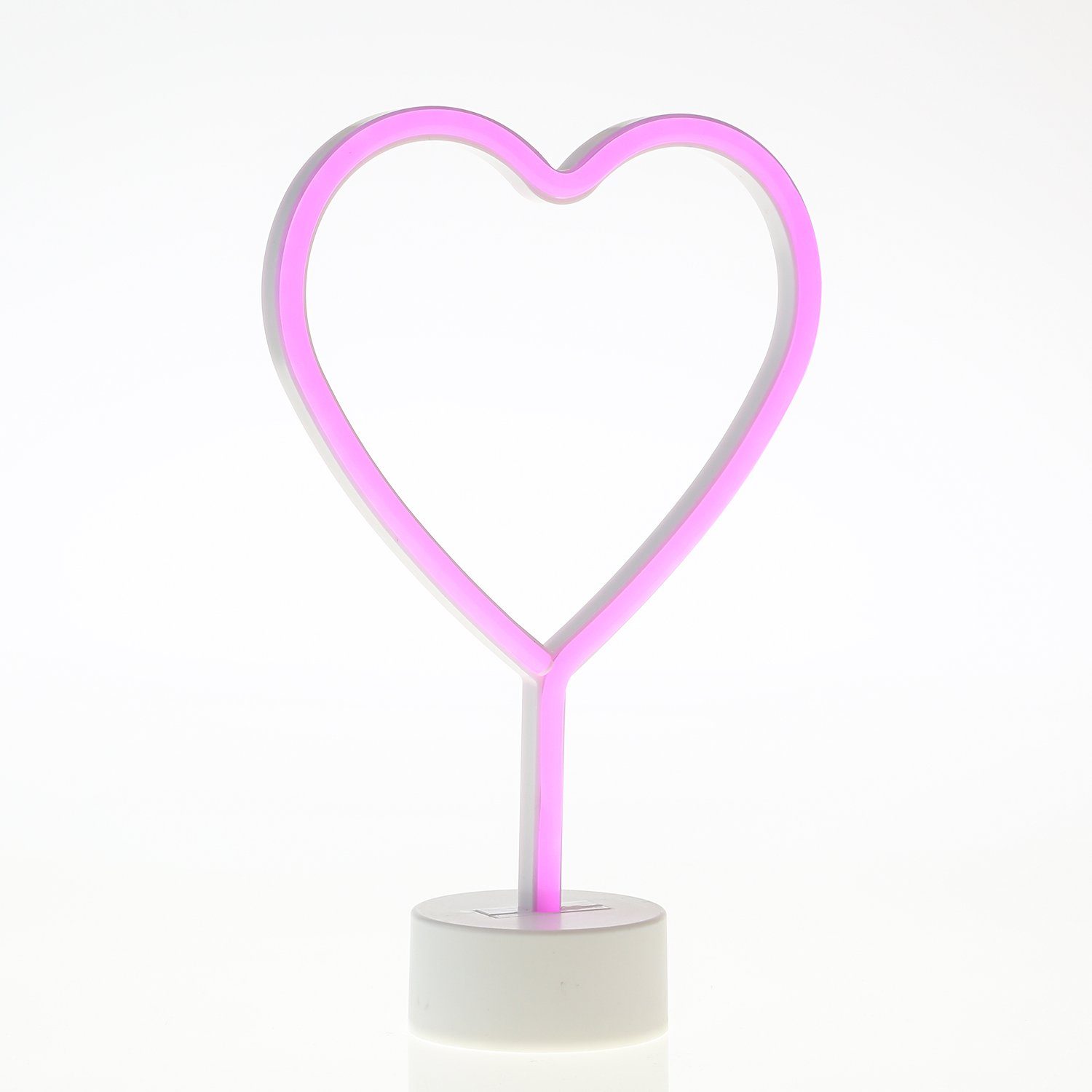 SATISFIRE LED Dekolicht LED Neonlicht Herz pink Neonschild Leuchtfigur Batt günstig online kaufen