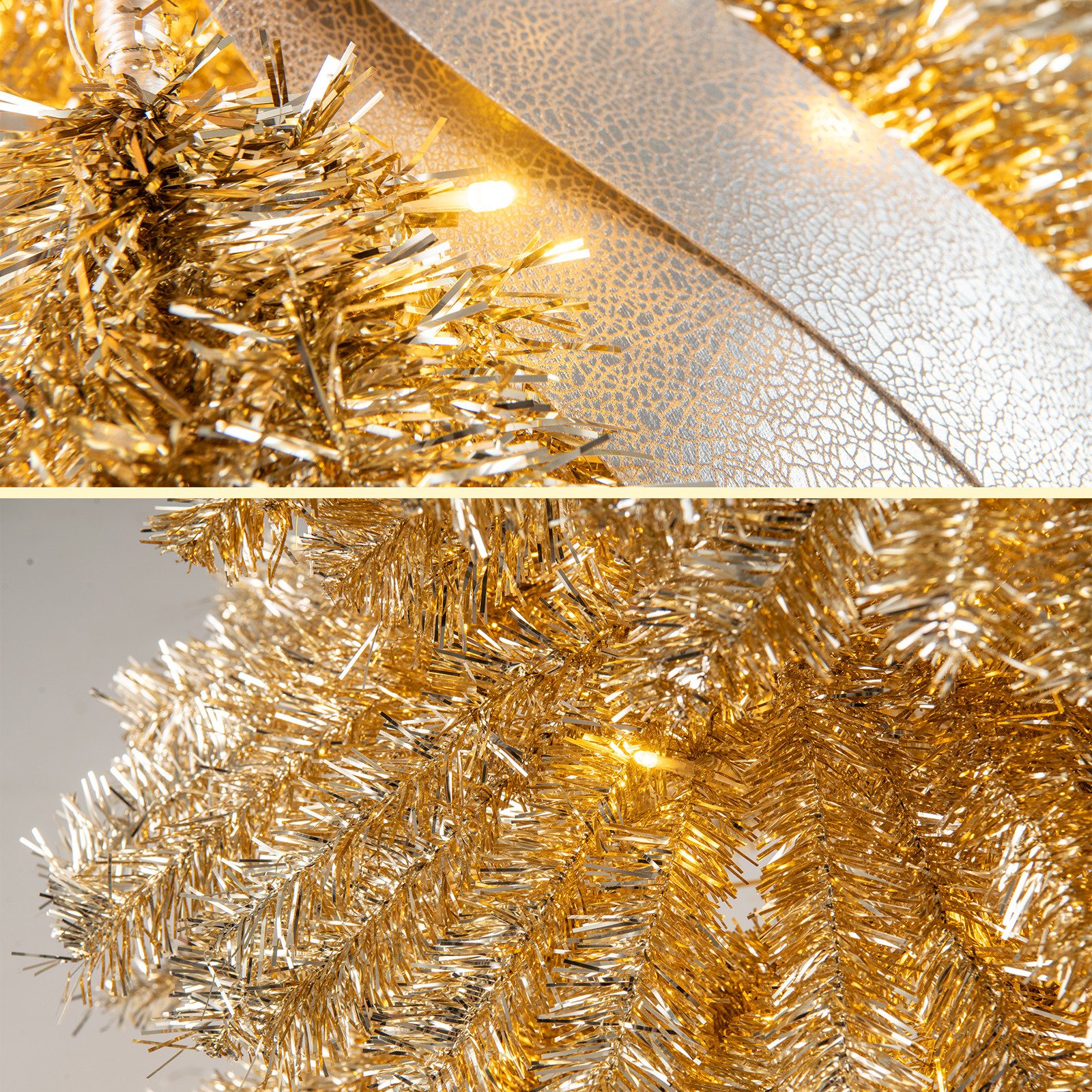 KOMFOTTEU Weihnachtsfigur, 157cm großer LED Engel im Kleid