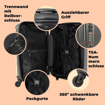 NoBoringSuitcases.com© Kinderkoffer Hund - Mops - Toilette - Zeitung - Tier 55x35x20cm, 4 Rollen, Reisetasche mit rollen, Handgepäck für Ferien, Kindertrolley, Koffer