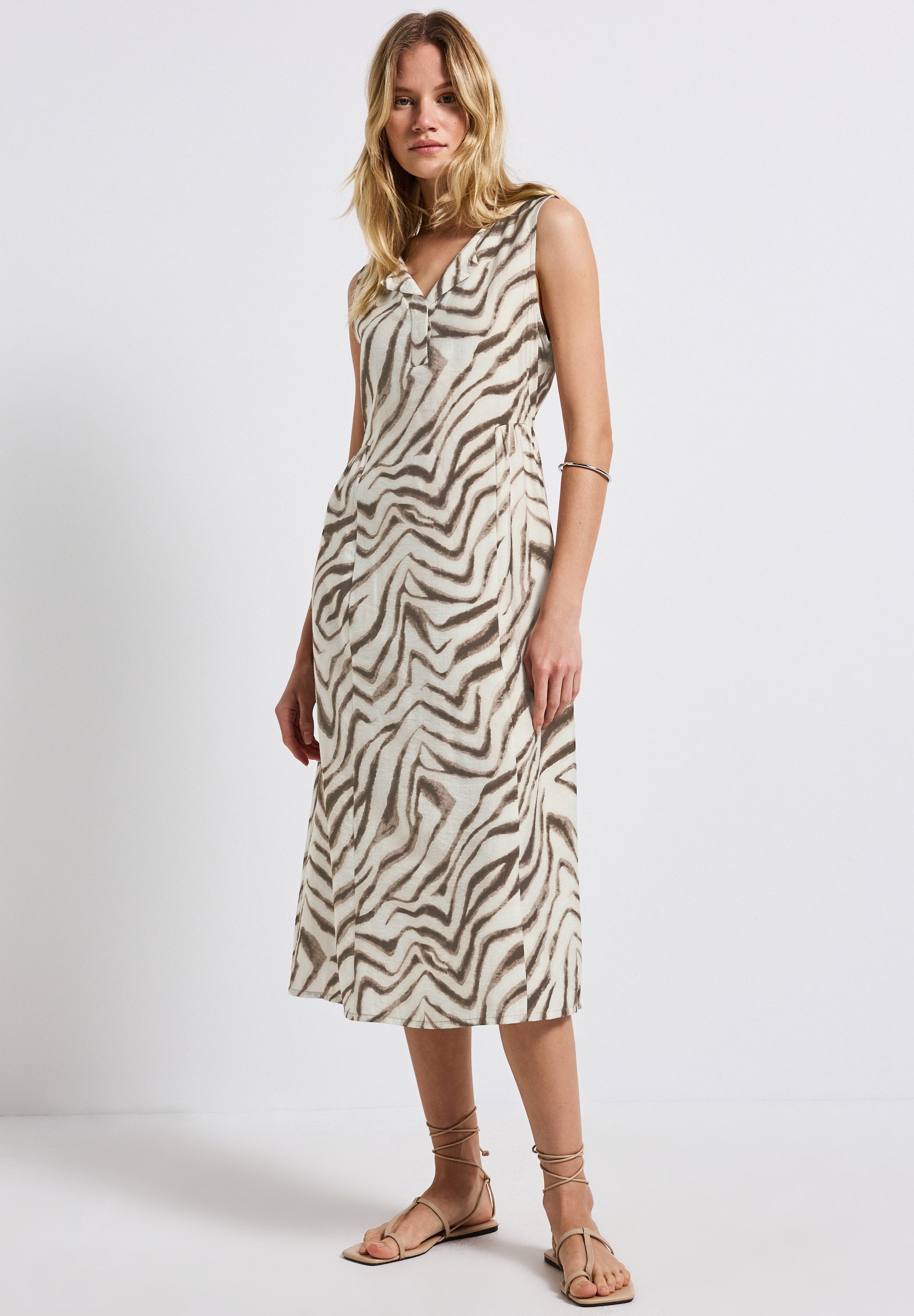 STREET ONE Midikleid mit Zebramuster günstig online kaufen