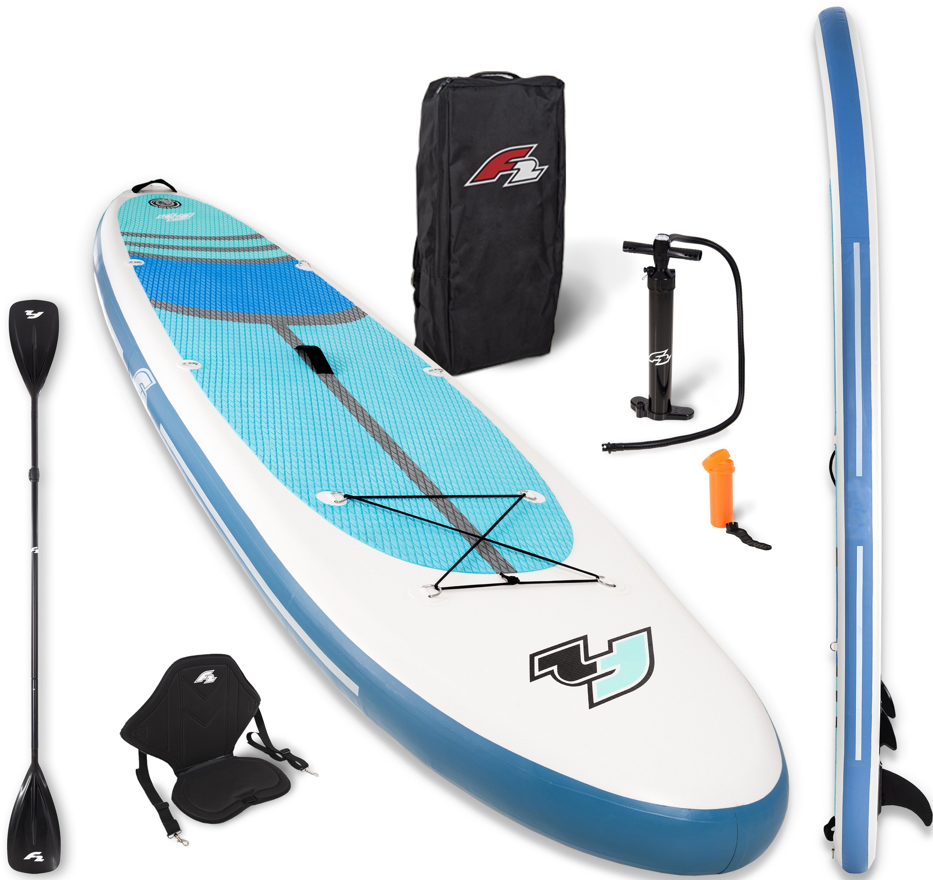 F2 SUP-Board F2 Cross Sitz + Wendepaddel, (mit Paddel und Sitz) | SUP-Boards