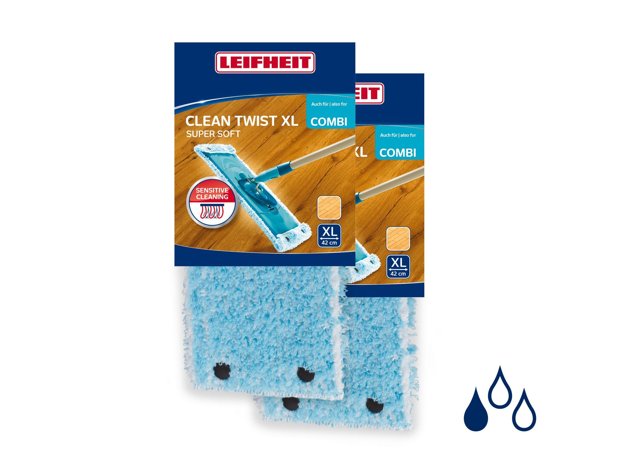 Wischbezug CLEAN TWIST XL / Combi XL super soft 2er Wischbezug
