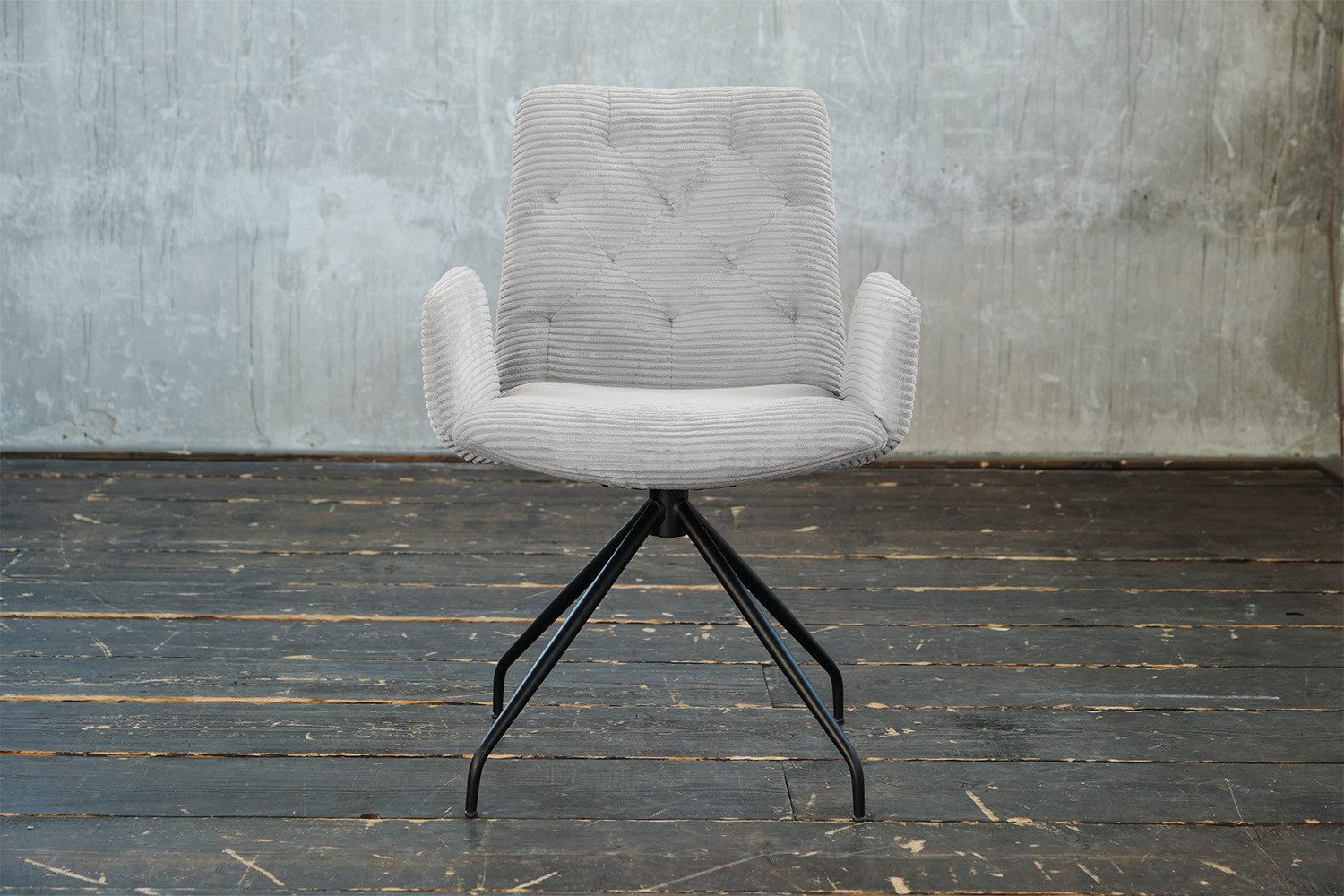 KAWOLA Esszimmerstuhl NEW CHARME, Stuhl Esszimmersessel Cord, mit od. ohne Drehfunktion, versch. Farben