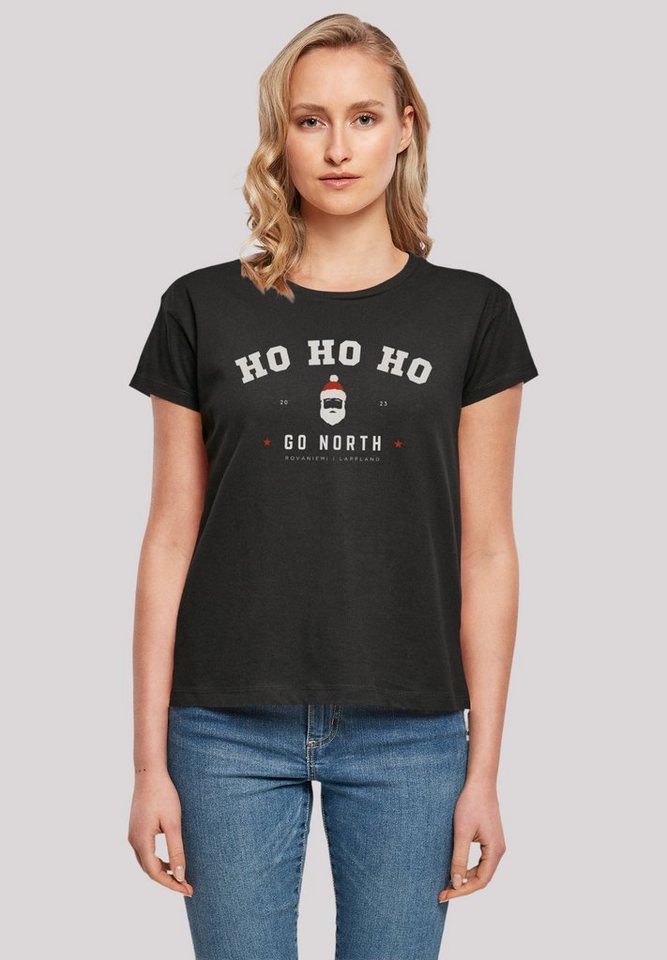 F4NT4STIC T-Shirt Ho Ho Ho Santa Claus Weihnachten Weihnachten, Geschenk,  Logo, Vielseitiges Basic mit minimalistischem Design