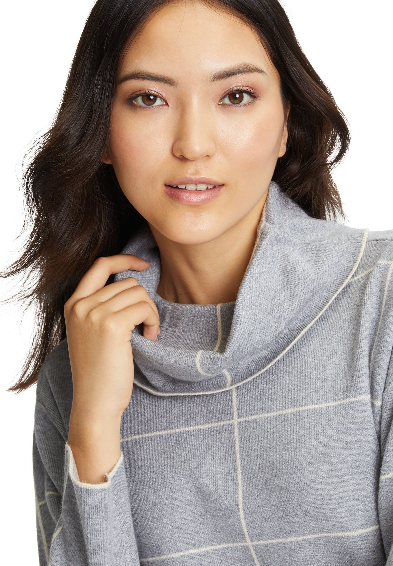 Strickpullover Barclay patch Betty grey/beige