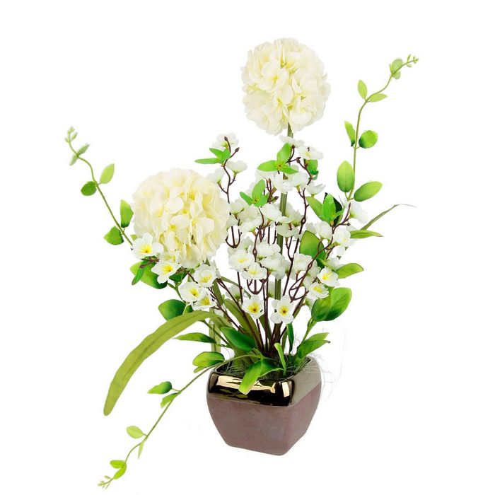 Kunstblume Arrangement Allium I.GE.A. Höhe 53 cm Topf aus Keramik