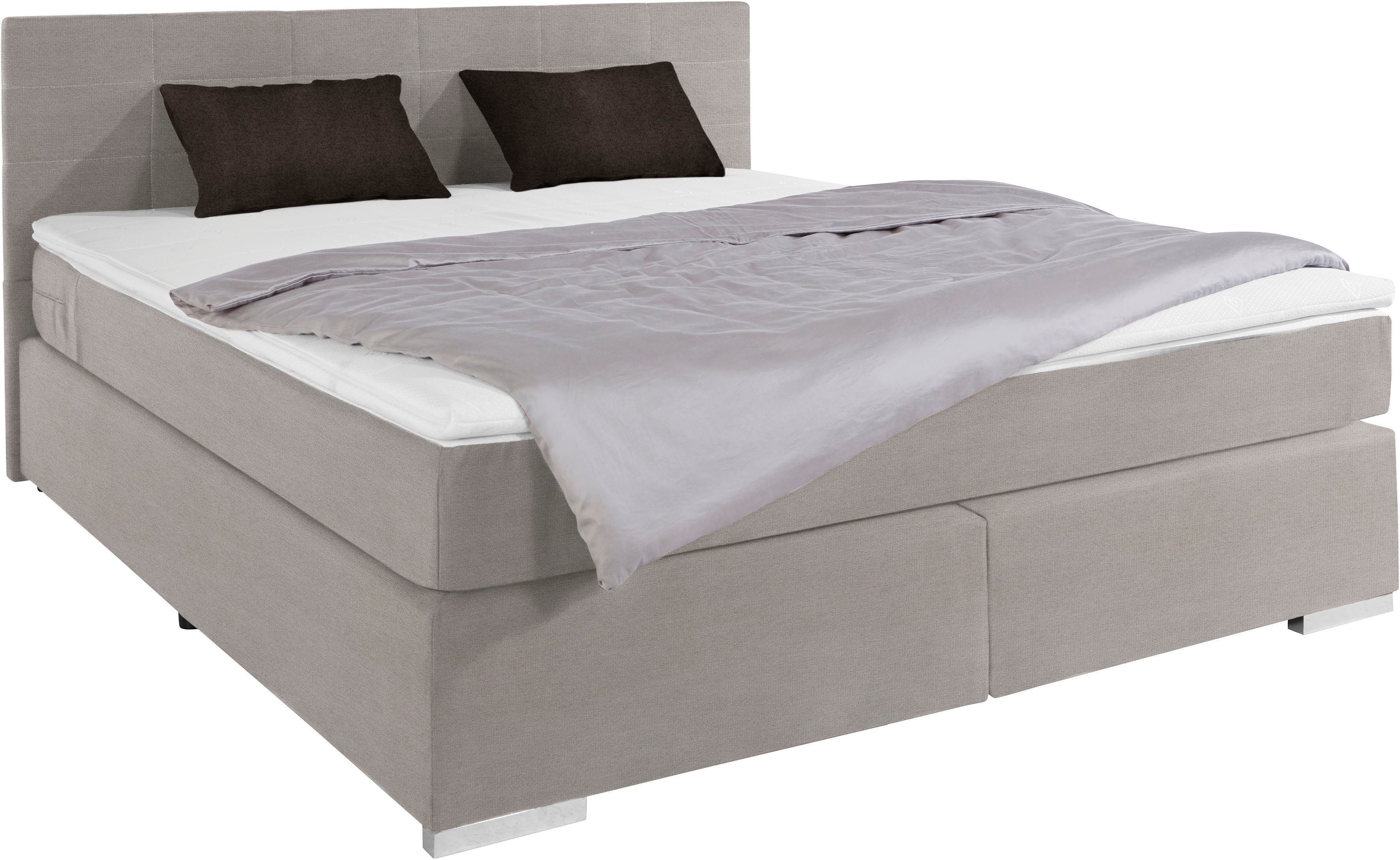 COTTA Boxspringbett Simba erhältlich in verschiedenen Breiten, Farben und Härtegraden, Bezugsstoff: Struktur fein
