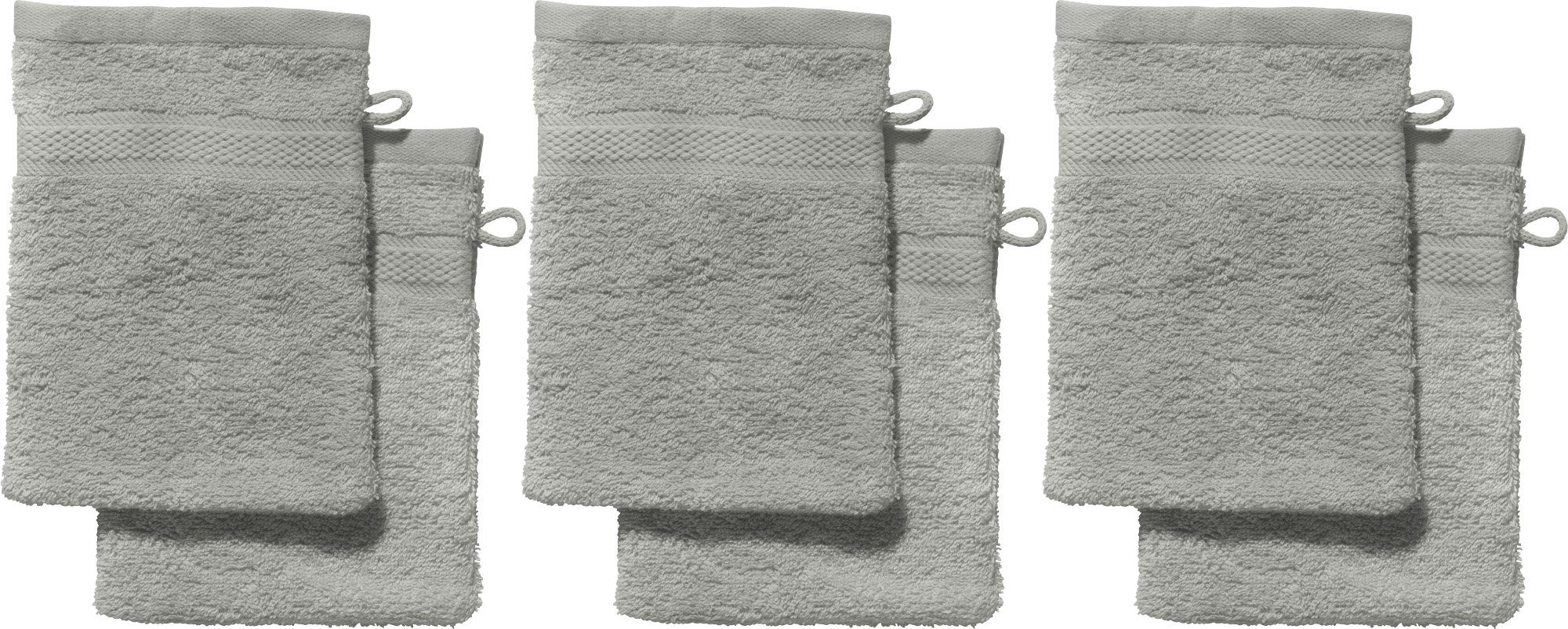 REDBEST Waschhandschuh Waschhandschuh "Chicago" 6er-Pack, Frottier, Walk-Frottier Uni