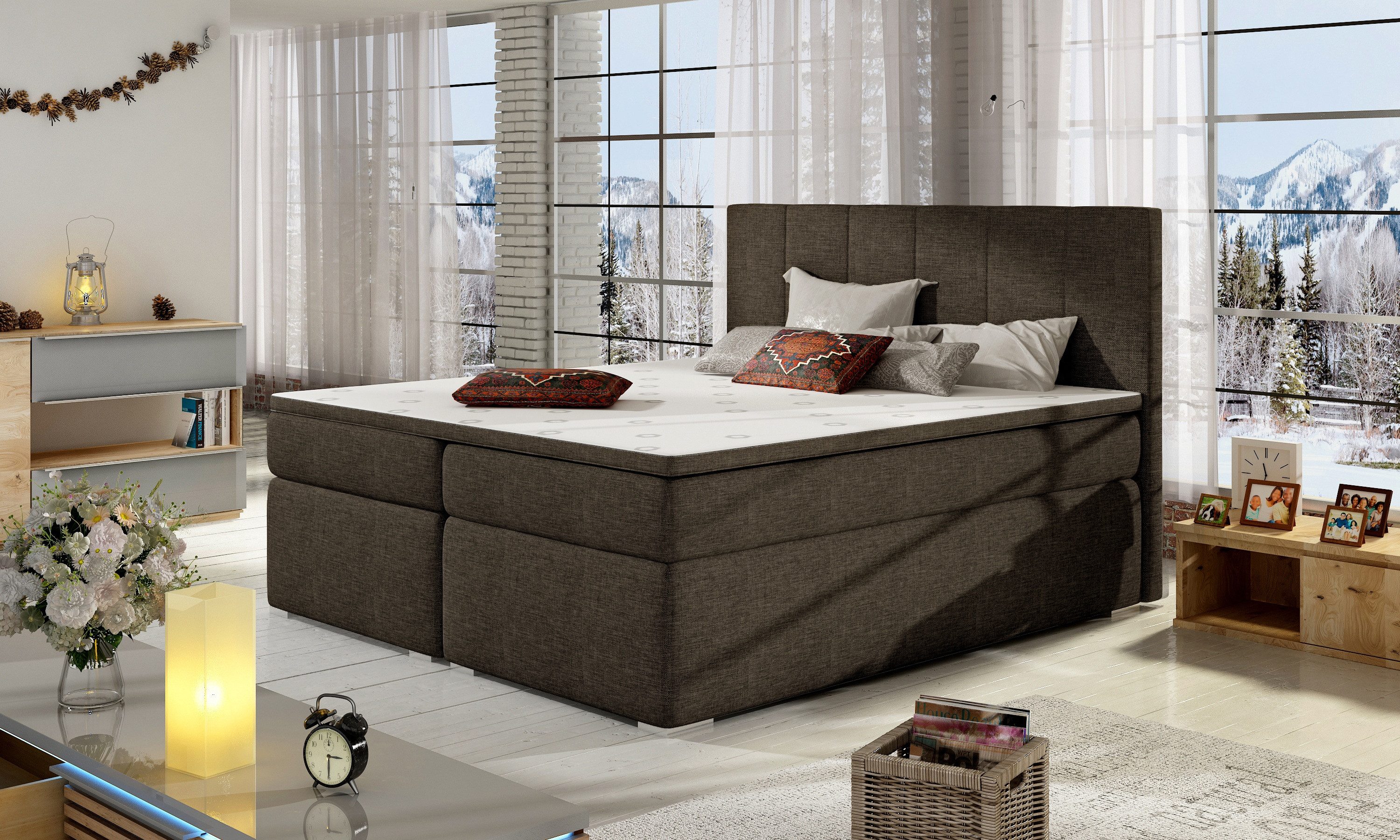Xlmoebel Bett Modernes Sofa mit Schlaffunktion in klassischem Design (Schlafsofa, Schlafsofa, Liegefläche 180 x 200 cm), Hergestellt in Europa