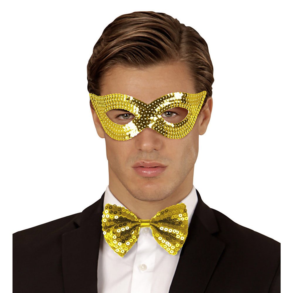 Widmann S.r.l. Verkleidungsmaske Augenmaske mit Pailletten 'Katzenauge' - 05914, G
