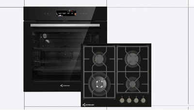 Klugmann Backofen-Set KO1772TFT+KT6000B5, mit 1-fach-Teleskopauszug, Smart-voll-Touch-Farbdisplay, hochwertige, 72 l, A+, Teleskopauszug