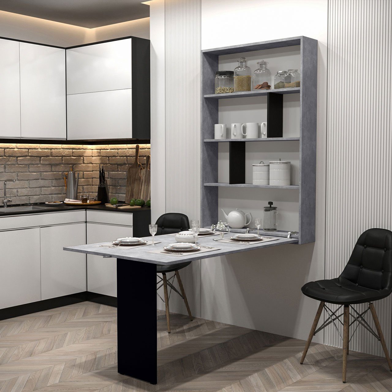 MIRJAN24 Klapptisch Abi, mit Regalen, Tisch ideal für Esszimmer günstig online kaufen