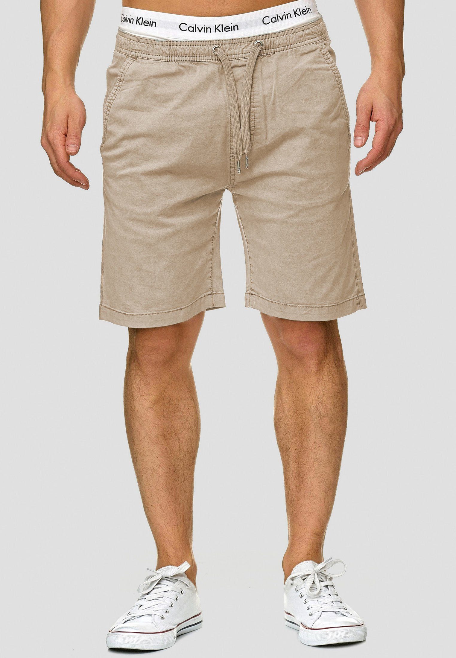 Indicode Chinoshorts Herren Kelowna Chino Shorts Herrenshorts mit elastisch günstig online kaufen