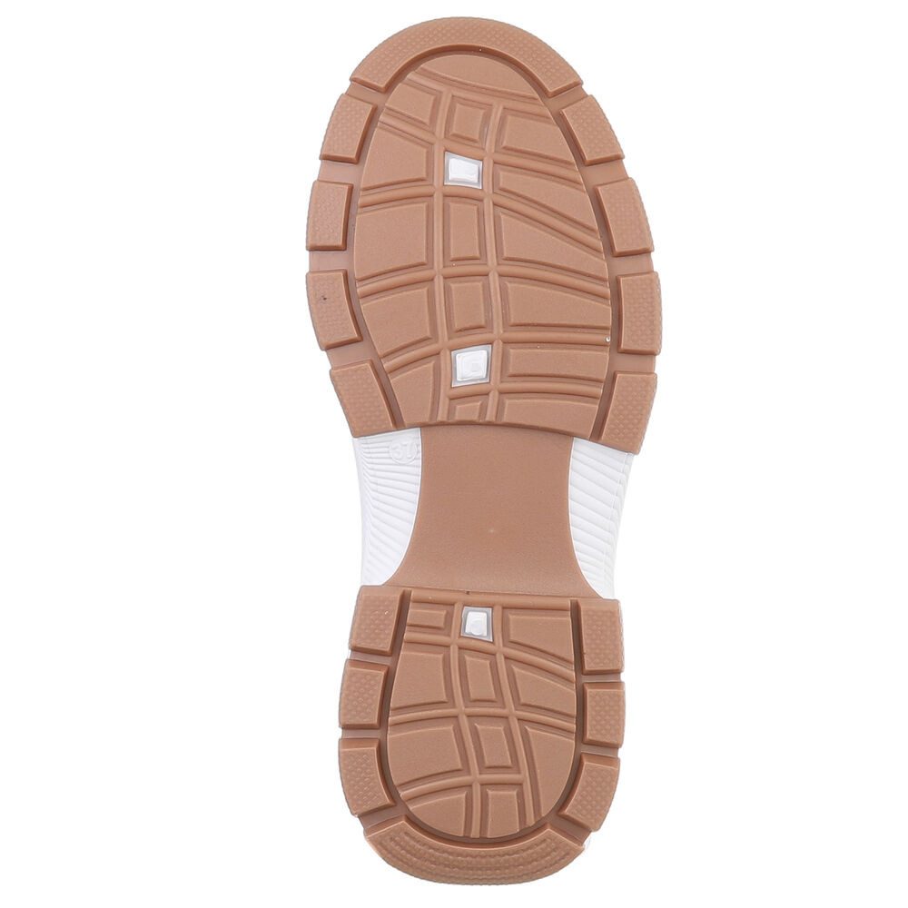 Ital-Design Damen Low-Top Freizeit Sneaker (88930396) Keilabsatz/Wedge Sneakers Low in Rot