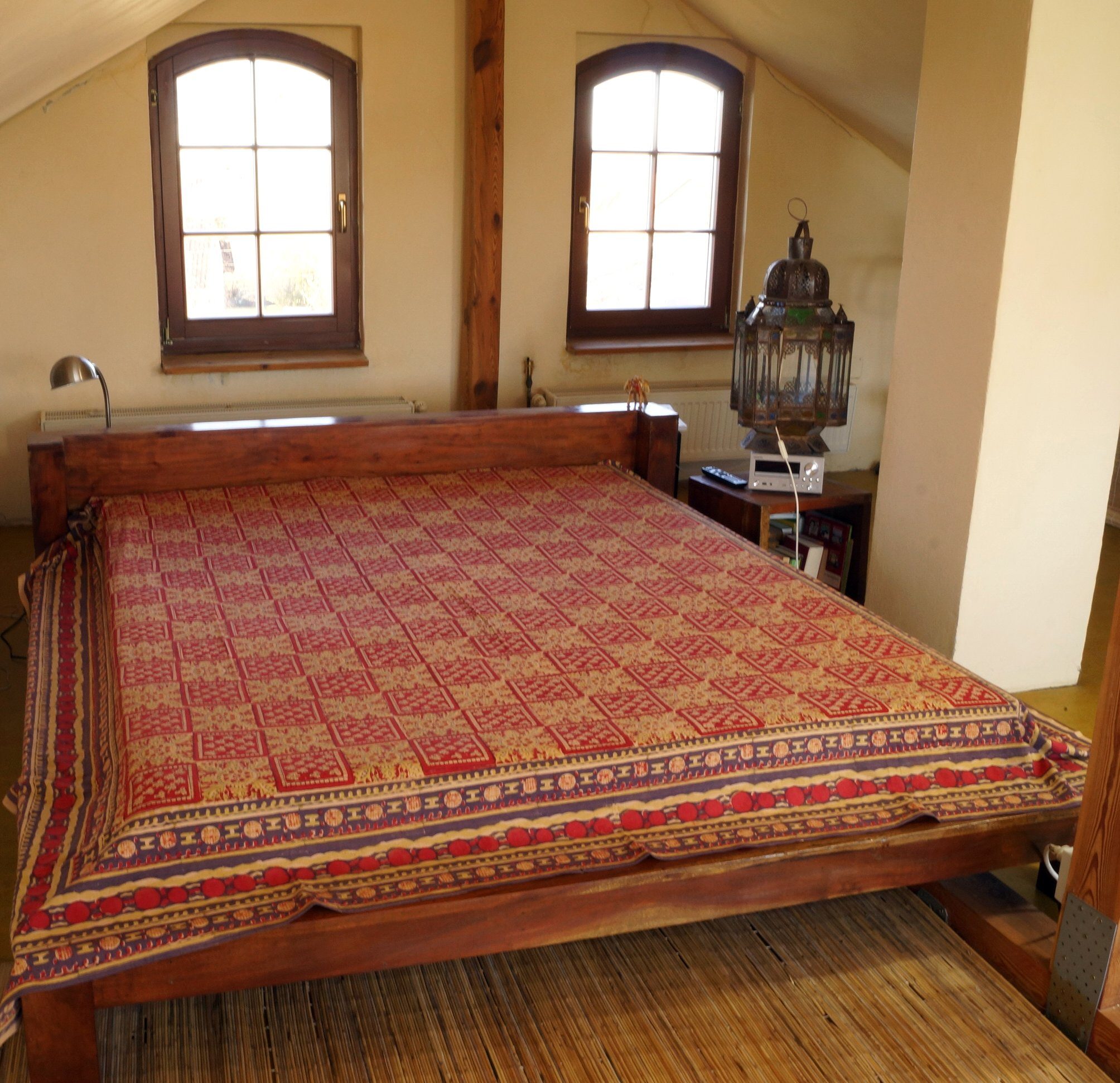 Guru-Shop Tagesdecke Blockdruck Tagesdecke, Bett & Sofaüberwurf,..