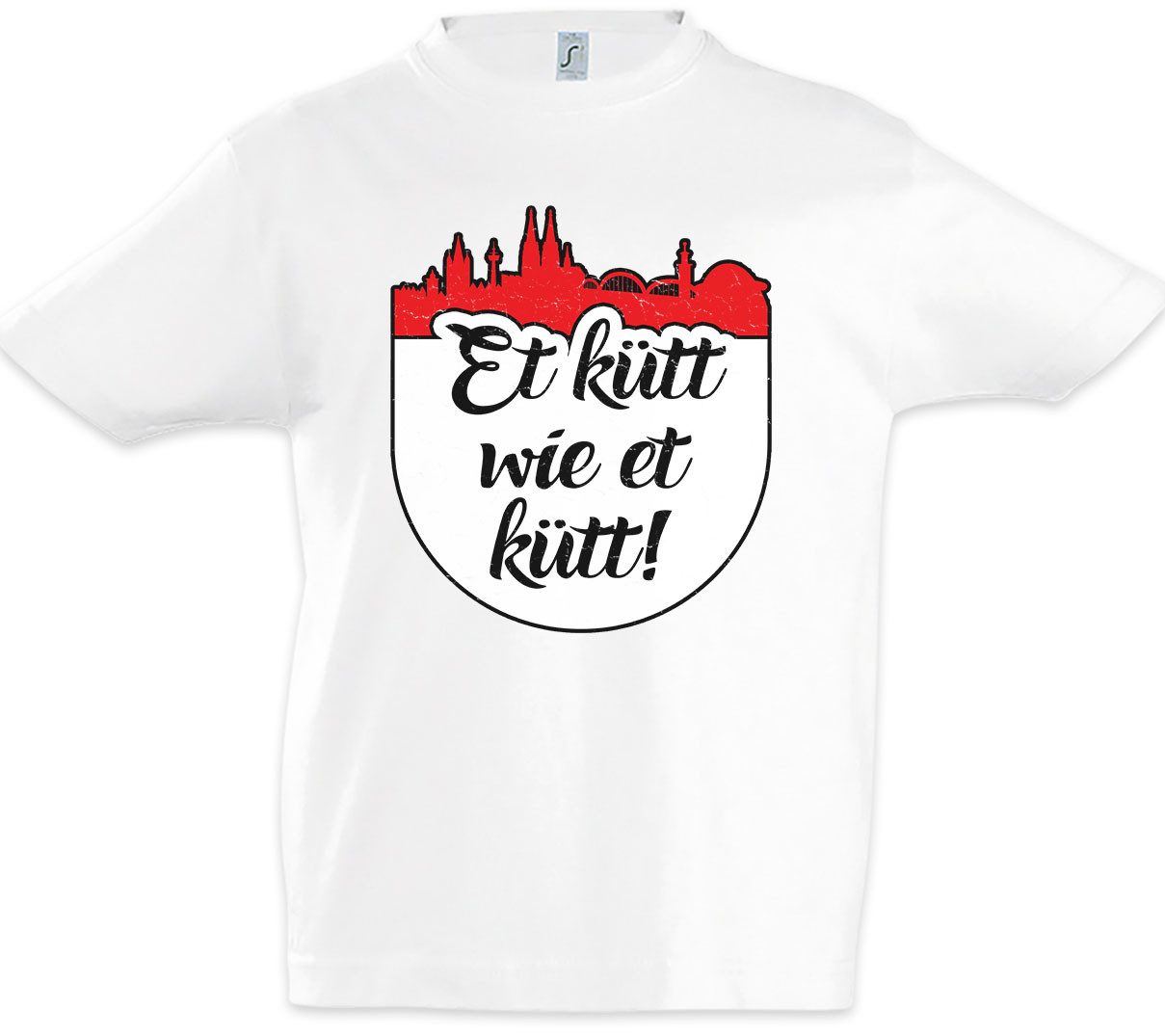 Urban Backwoods Print-Shirt Et Kütt Wie Et Kütt Kinder T-Shirt Kölle Köln Motto (1-tlg) Verkleidung Fastnacht Fassenacht Faschings-Shirt Helau