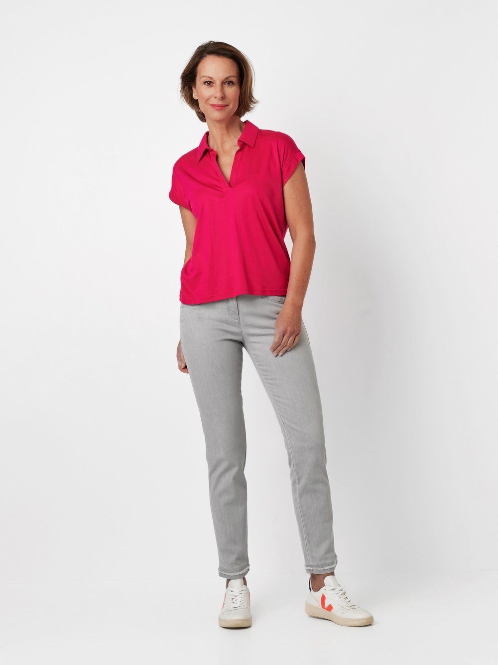 Relaxed by TONI 5-Pocket-Jeans Meine beste Freundin mit Fransen an den Säum günstig online kaufen