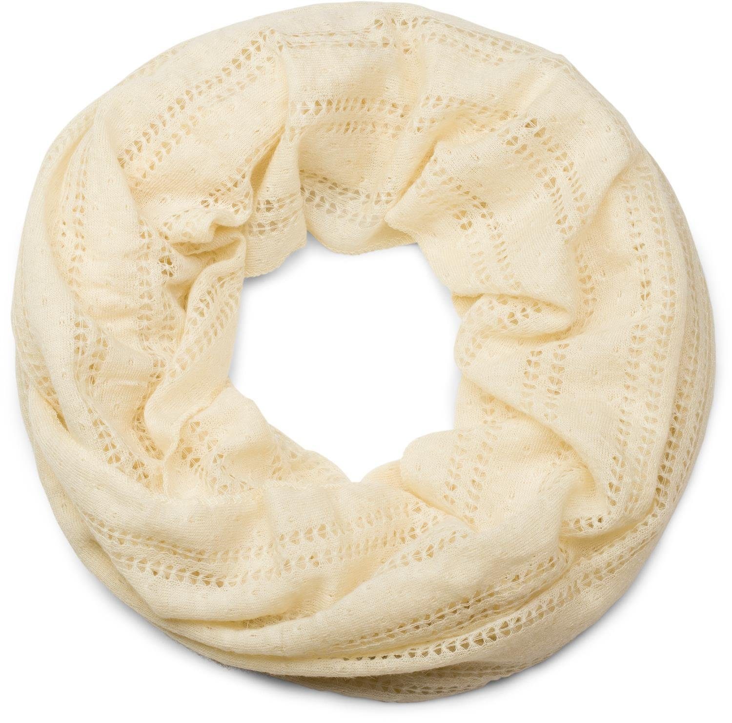 styleBREAKER Loop Feinstrick Loop mit Lochmuster, günstig online kaufen