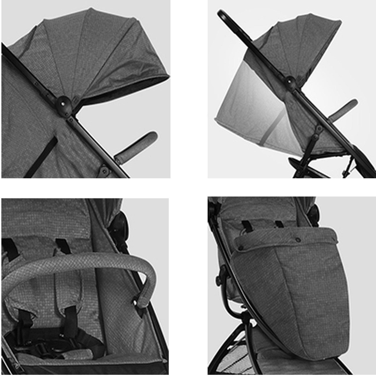 Lorelli Kinder-Buggy mit Sonnendach, Kinderwagen Korb, braun klappbar Fußsack, verstellbares SPORT