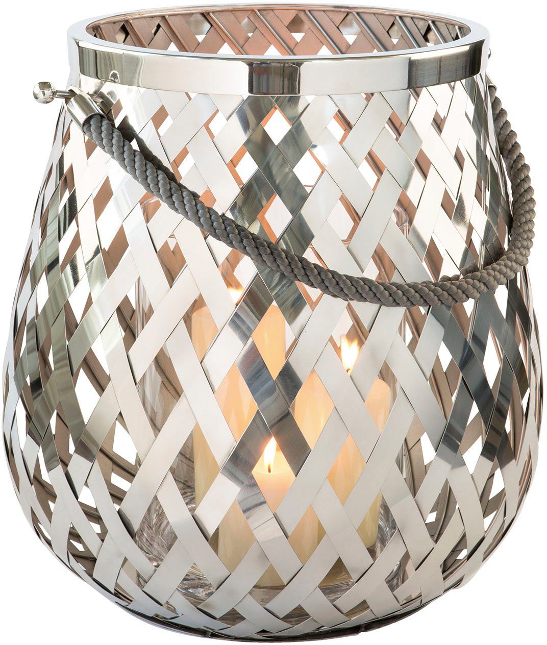 Fink Windlicht OTIS (1 St), Laterne aus Edelstahl und Glas, Höhe ca. 45 cm