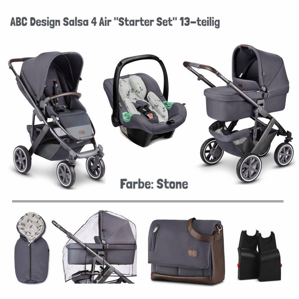 ABC Design Kombi-Kinderwagen, Salsa 4 Air "Starter Set "13-teiliges Starter  Set von ABC
