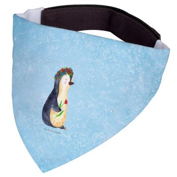 Mr. & Mrs. Panda Hundefliege Pinguin Blumen - Eisblau - Geschenk, Hundehalstuch, Tuch, kleine Hund, Polyester