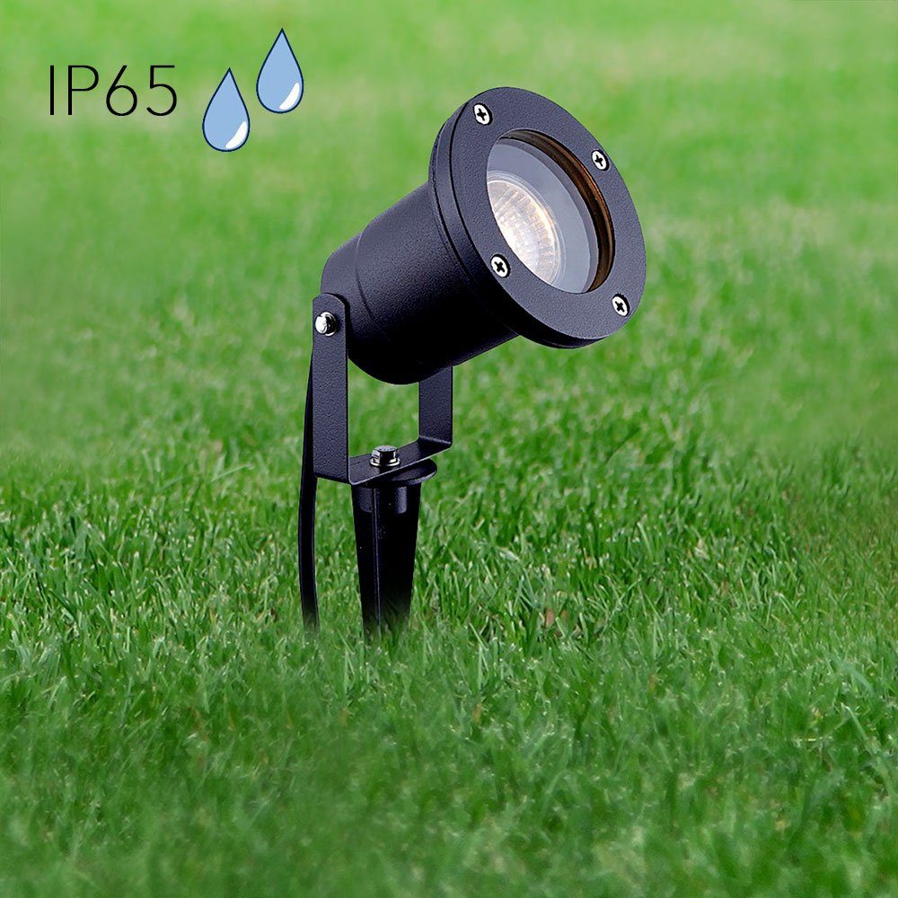 LichtTrend Gartenstrahler »LED Spike mit Erdspieß IP65 Anthrazit