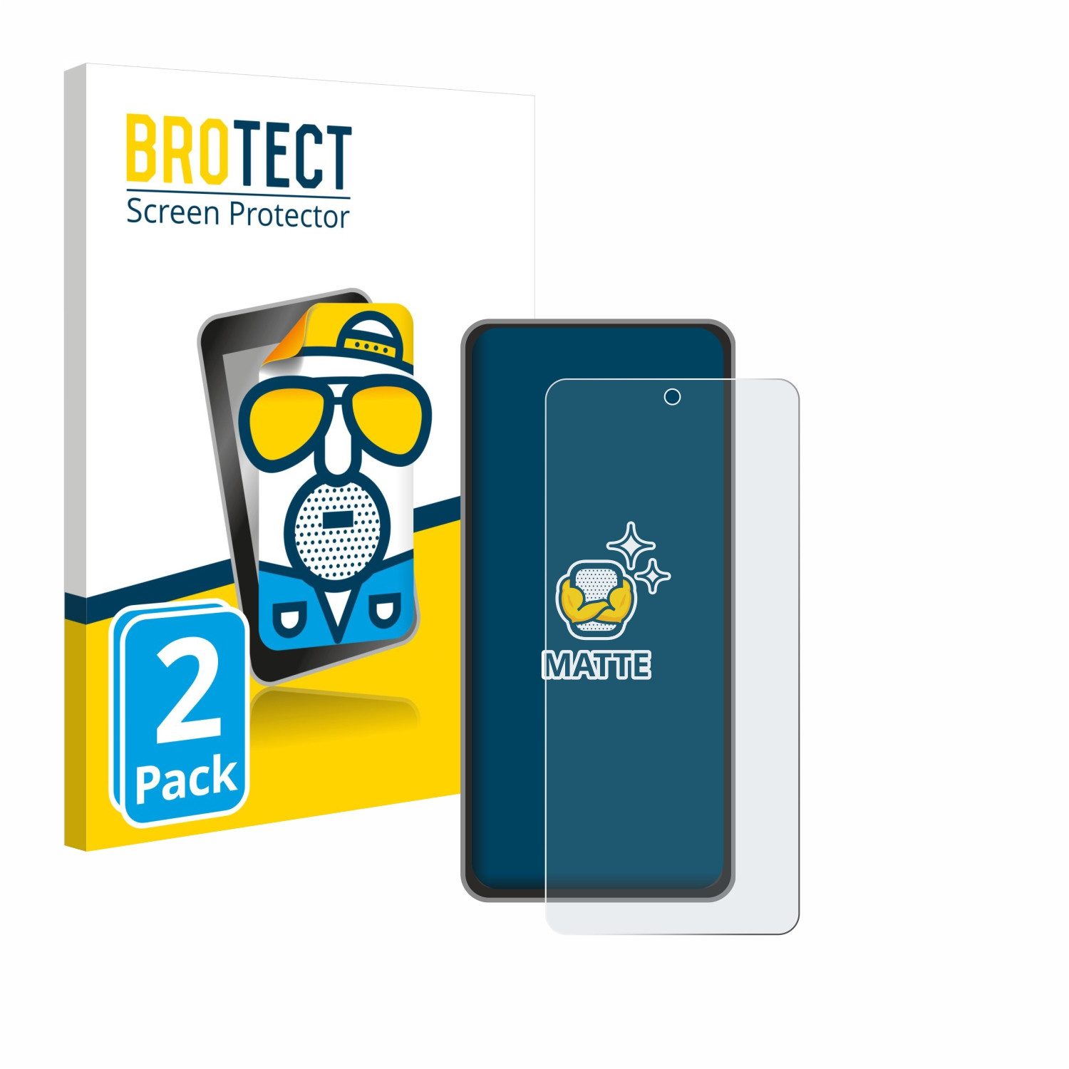 BROTECT Displayschutzfolie Schutzfolie für realme GT 7T, 2 Stück, Displayschutz Schutz Folie Matt Entspiegelungsfolie
