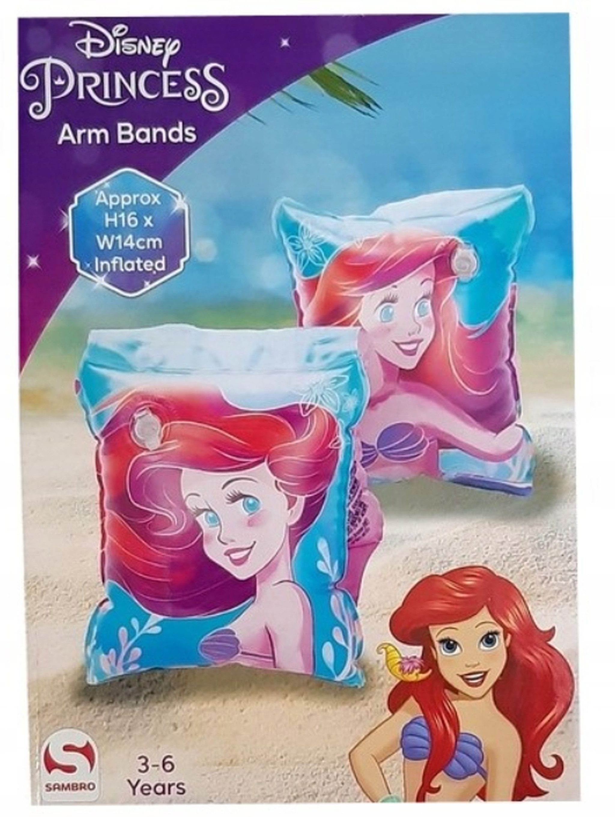 SAMBRO Schwimmhilfe Schwimmhilfe Meerjungfrau Arielle Disney Arm Bands (2-tlg)