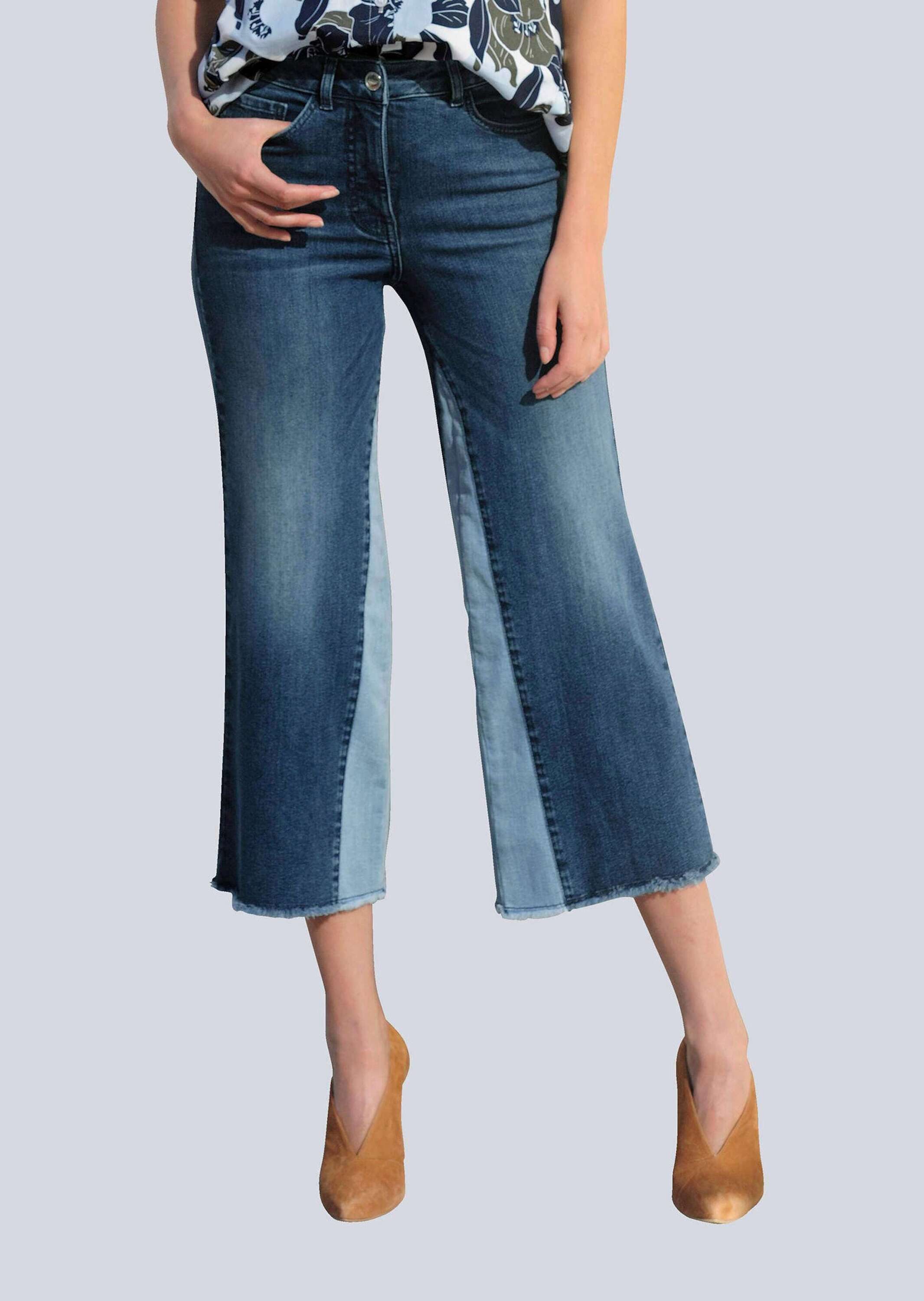 Gerade Jeans Jeansculotte in angesagt weiter Form