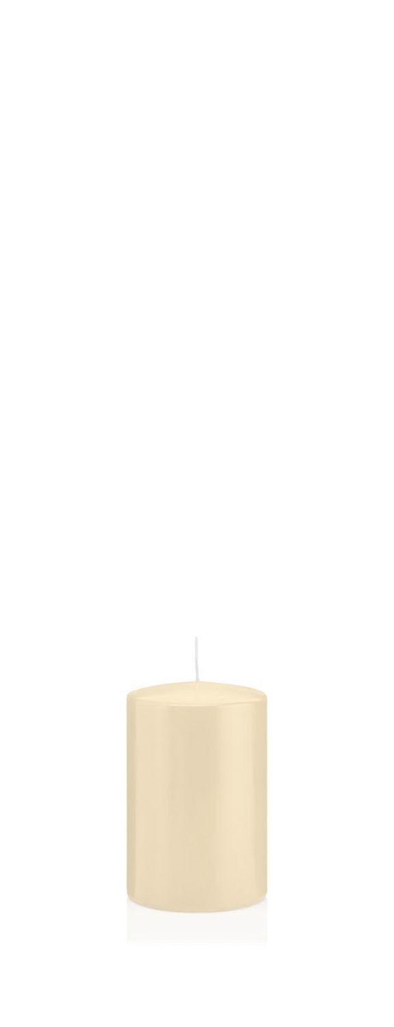 INNA-Glas Stumpenkerze Blockkerze MAEVA, creme, 6cm, Ø4cm, 9h - Made in Germany