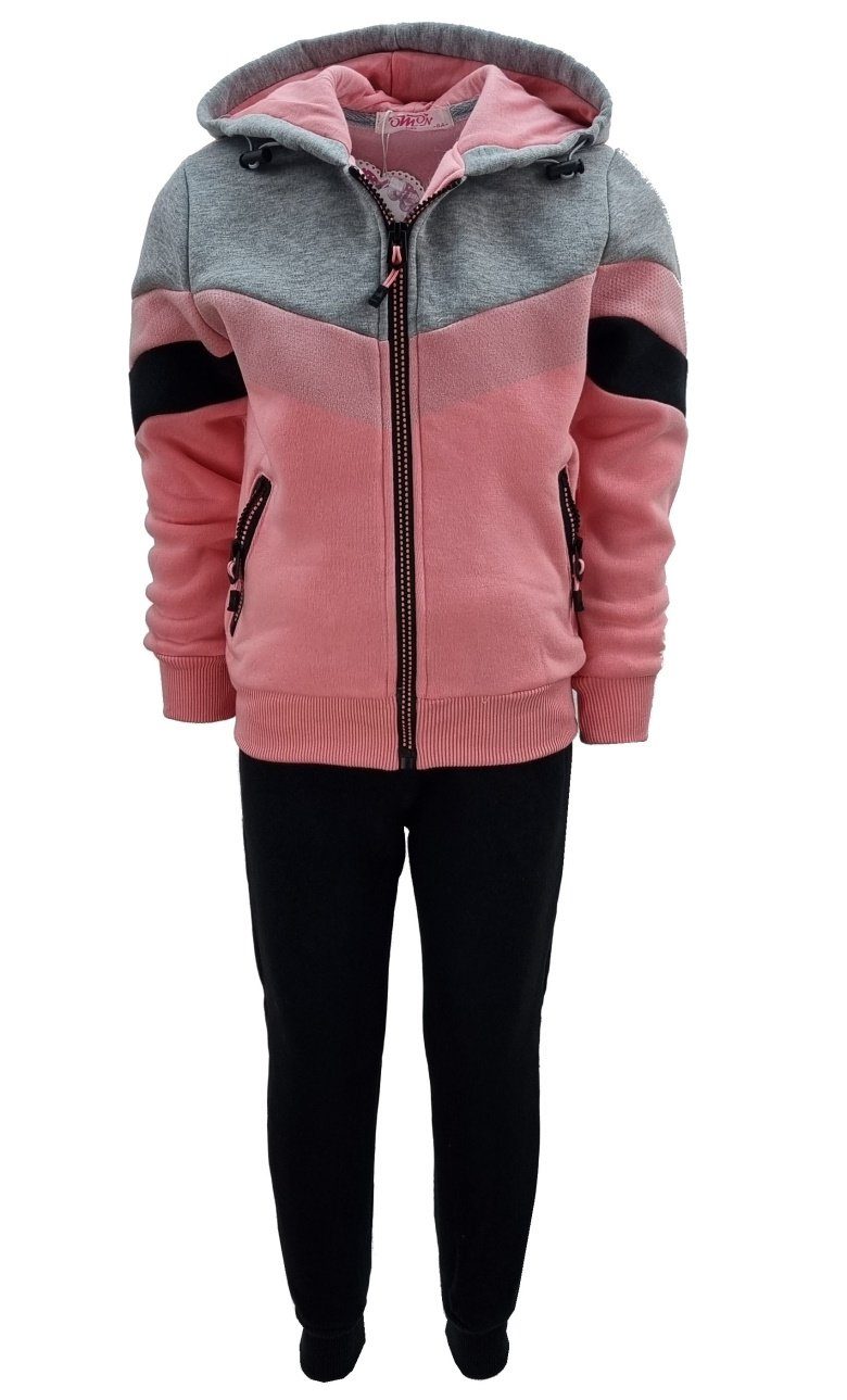 Girls Fashion Jogginganzug Sweatanzug, Freizeitset, gefüttert, Kapuzen Jacke + Jogginghose, MF82