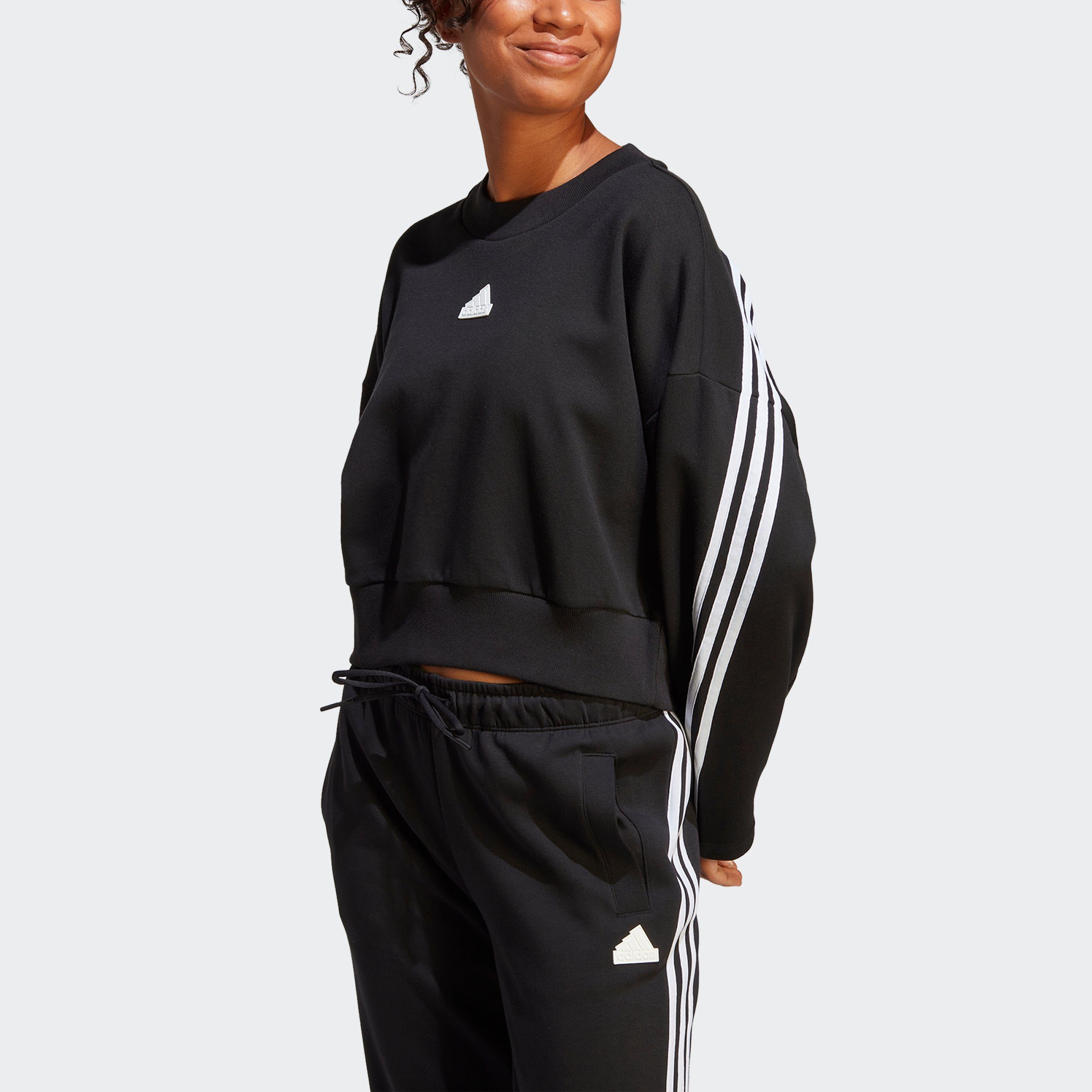 3-STREIFEN, mit FUTURE Sportswear ICONS bequemes Sweatshirt adidas geripptem Sweatshirt Ein lockeres,