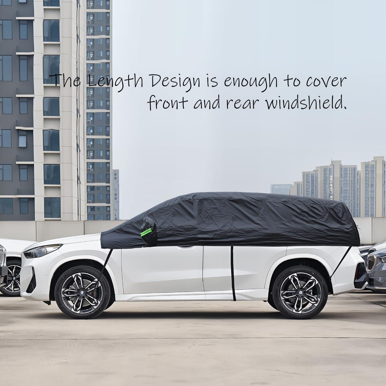 LuxusKollektion Frontscheibenabdeckung Halbgarage Auto Winter Abdeckplane wasserdicht Outdoor SUV+Wagon bis