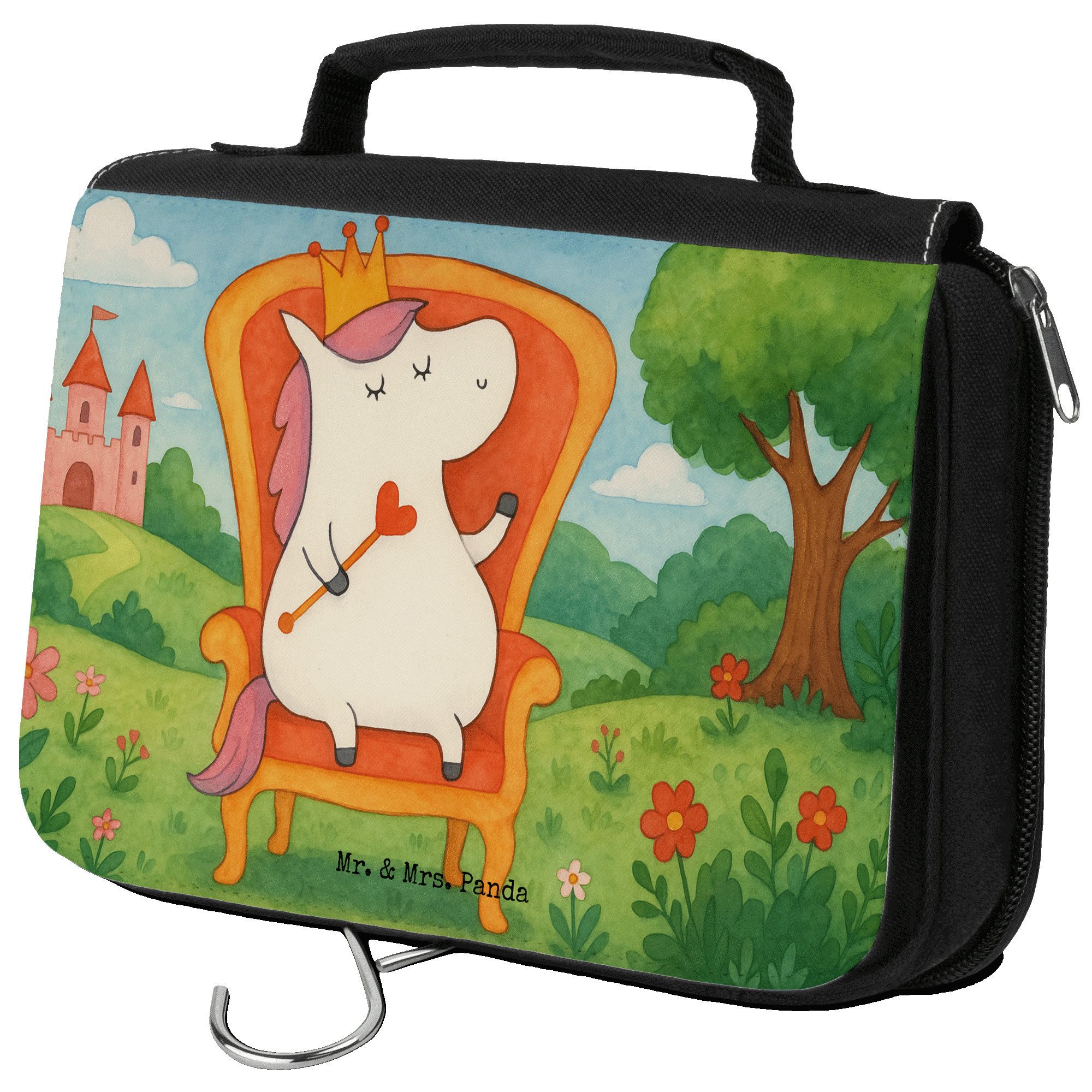 Kulturbeutel Einhorn Prinzessin Design, beautycase, Weiß, kosmetiktäschchen, Monat