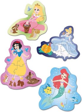 Clementoni® Puzzle Play for Future 4 Mini-Puzzle Disney Princess (3, 6, 9, 12 Teile), 31 Puzzleteile