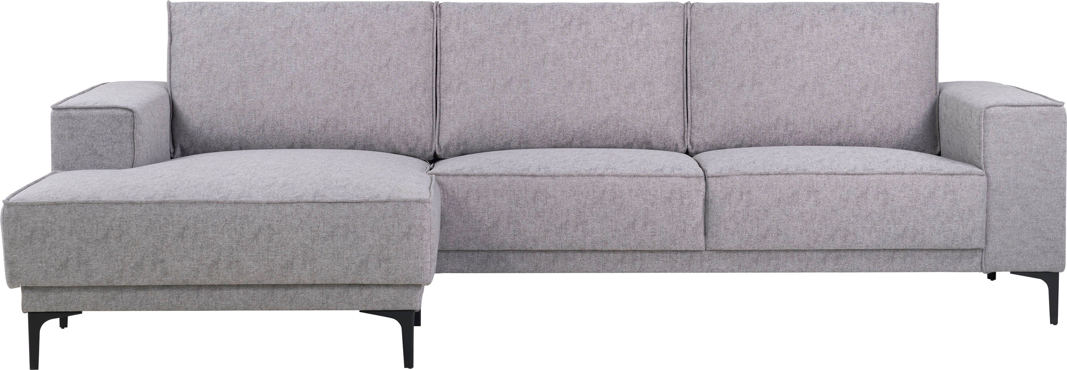 Places of Style Ecksofa "Polsterecke Oland, Struktur, Flachgewebe, Luxus-Mi günstig online kaufen