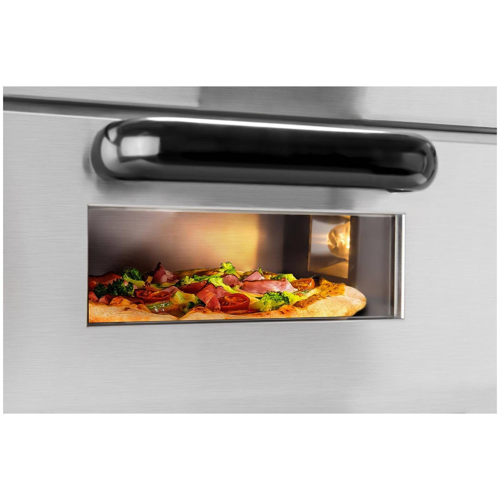 Royal Catering Pizzaofen Pizza Backofen 2000 W Ø 40 cm Pizzabackofen Schamottstein 230 V 350 °C – Bild 5 von 5